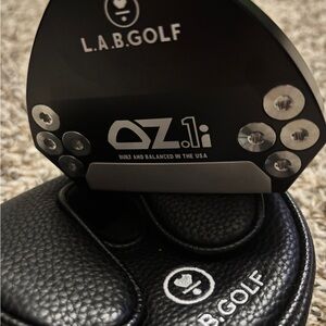 Lab Golf 34” RH Black putter with Stability shaft and white 2* press pistol grip